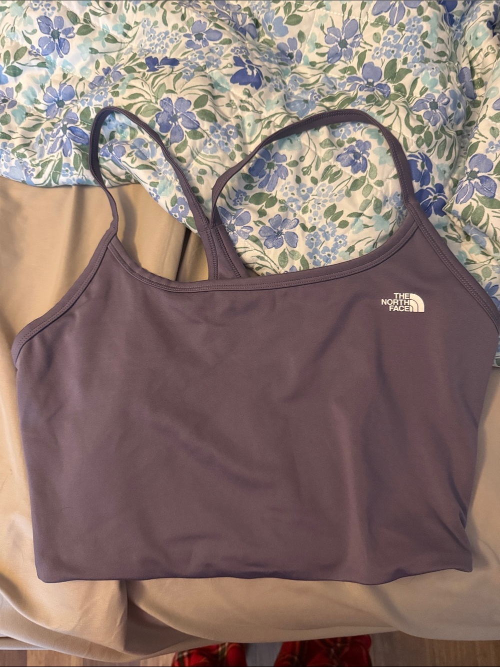 The North Face Plum Double-Strap Crop Sports Bra